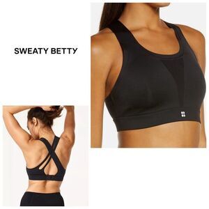 New. Sweaty Betty black sports bra. 32C. Retails $80